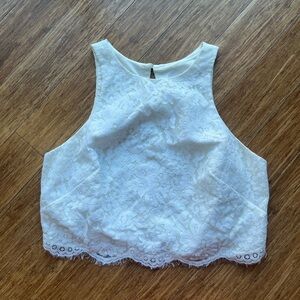 Revelry White Lace Sleeveless Blouse